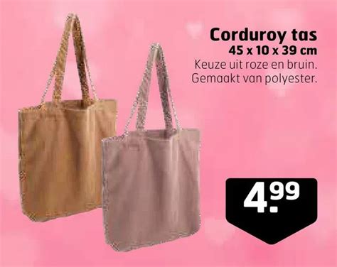 corduroy tas kruidvat